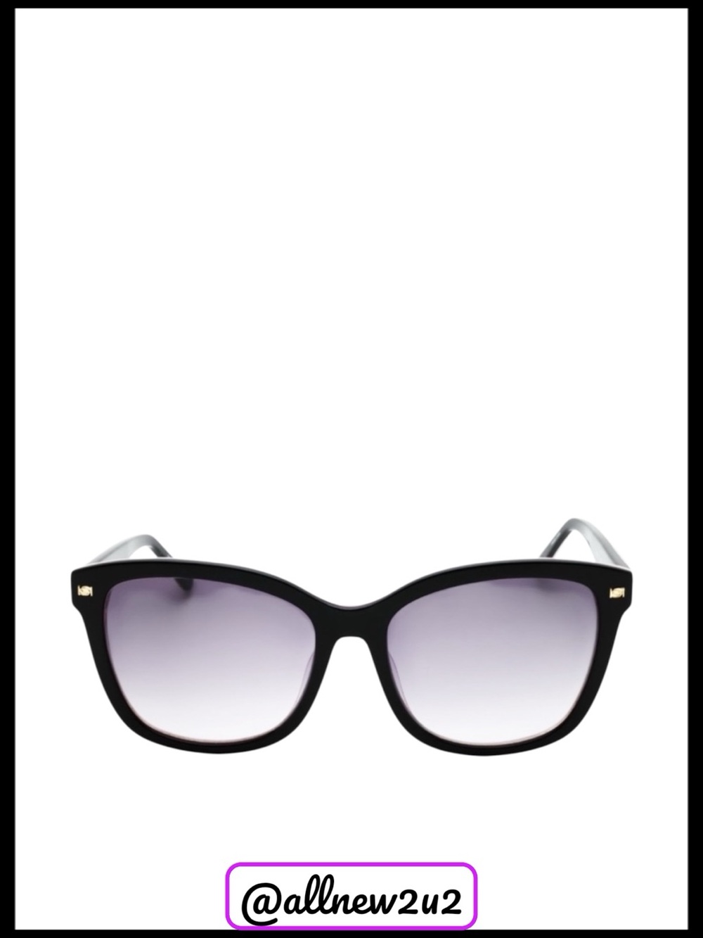 bebe Black and Pink Sunglasses with Animal Print Accents Case Included